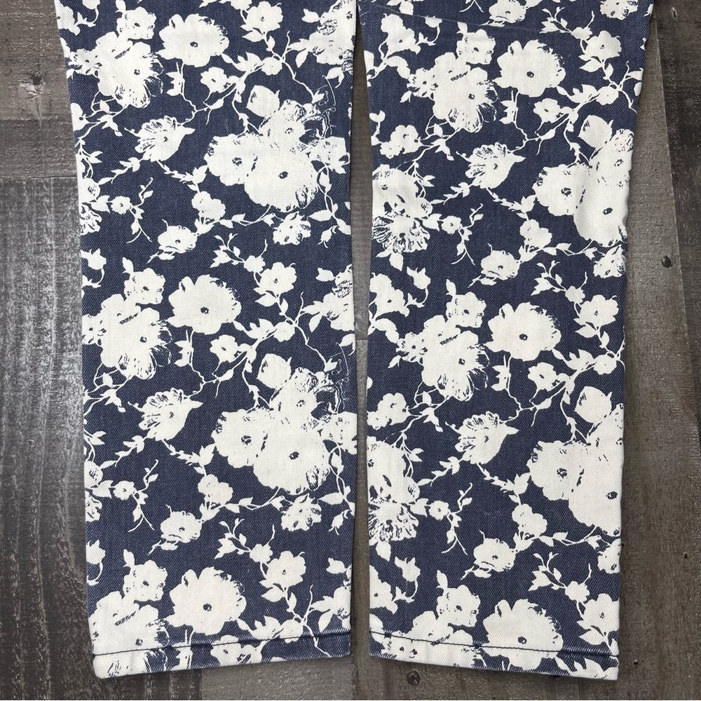 Tory Burch Floral Alexa Cropped Skinny Jeans size 28 - Picture 7 of 14